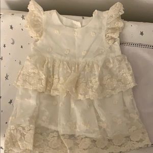 White lace dress for baby girl